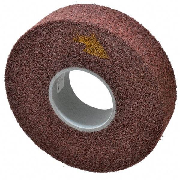 3M - 8" Diam, 2" Face Width, 3" Center Hole, Medium Grade, Aluminum Oxide Deburring Wheel - Convolute, Medium Density 5 Grade, 4,500 RPM - A1 Tooling