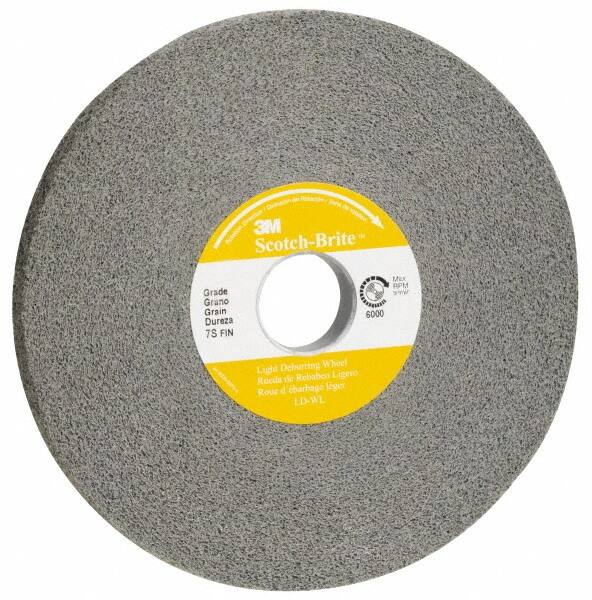 3M - 16" Diam, 2" Face Width, 10" Center Hole, Fine Grade, Silicon Carbide Deburring Wheel - Convolute, Hard Density 7 Grade, 2,250 RPM - A1 Tooling