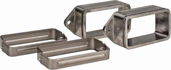 KabelSchlepp - 4.57 Inch Outside Width x 2.52 Inch Outside Height, Cable and Hose Carrier Stainless Steel Tube Mounting Bracket Set - 5.51 Inch Bend Radius, 4.01 Inch Inside Width x 2.05 Inch Inside Height - A1 Tooling