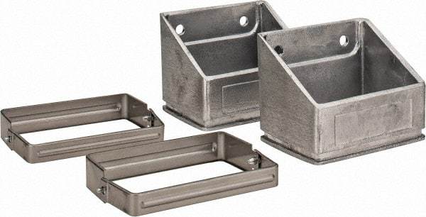 KabelSchlepp - 4.72 Inch Outside Width x 3.31 Inch Outside Height, Cable and Hose Carrier Stainless Steel Tube Mounting Bracket Set - 6.1 Inch Bend Radius, 3.94 Inch Inside Width x 2.76 Inch Inside Height - A1 Tooling