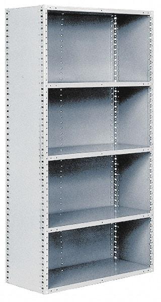 Hallowell - 7 Shelf, 800 Lb. Capacity, Closed Shelving Starter Unit - 36 Inch Wide x 24 Inch Deep x 87 Inch High, Gray - A1 Tooling