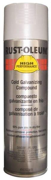 Rust-Oleum - Silver, Galvanizing Spray Paint - 14 Sq Ft per Can, 20 oz Container, Use on Rust Proof Paint - A1 Tooling