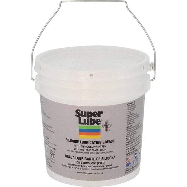 Synco Chemical - 5 Lb Pail Silicone General Purpose Grease - Translucent White, Food Grade, 500°F Max Temp, NLGIG 2, - A1 Tooling