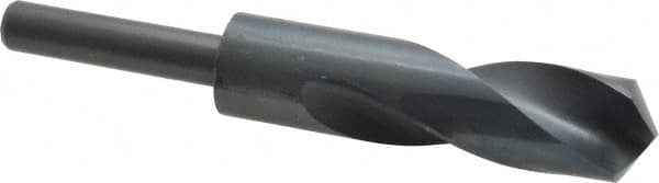 Interstate - 1" Drill, 118° Point, High Speed Steel Silver Deming & Reduced Shank Drill Bit - A1 Tooling