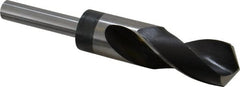 Interstate - 1-3/64" Drill, 118° Point, High Speed Steel Silver Deming & Reduced Shank Drill Bit - A1 Tooling