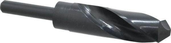 Interstate - 1-5/64" Drill, 118° Point, High Speed Steel Silver Deming & Reduced Shank Drill Bit - Oxide Finish, 6" OAL, Straight Shank, 3" Flute Length, Right Hand Cut, Standard Point, Spiral Flute, Regular Spiral - A1 Tooling