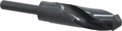 Interstate - 1-5/64" Drill, 118° Point, High Speed Steel Silver Deming & Reduced Shank Drill Bit - Oxide Finish, 6" OAL, Straight Shank, 3" Flute Length, Right Hand Cut, Standard Point, Spiral Flute, Regular Spiral - A1 Tooling