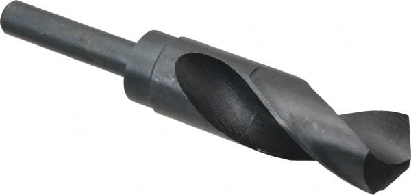 Interstate - 1-3/32" Drill, 118° Point, High Speed Steel Silver Deming & Reduced Shank Drill Bit - A1 Tooling