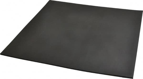 Made in USA - 12" Long, 12" Wide, 1/8" Thick, Buna-N Rubber Foam Sheet - 35 to 45 Durometer, Black, -40 to 212°F, 1,500 psi Tensile Strength, Stock Length - A1 Tooling