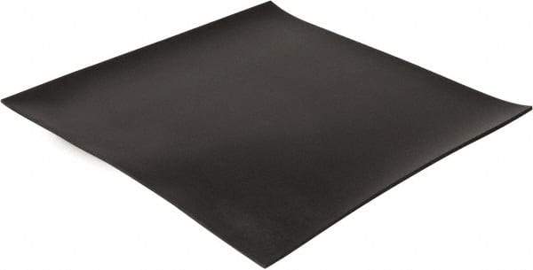 Made in USA - 12" Long, 12" Wide, 0.093" Thick, Buna-N Rubber Foam Sheet - 35 to 45 Durometer, Black, -40 to 212°F, 1,500 psi Tensile Strength, Stock Length - A1 Tooling