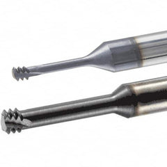 Iscar - M2.2x0.45 ISO, 0.065" Cutting Diam, 3 Flute, Solid Carbide Helical Flute Thread Mill - Internal Thread, 0.2" LOC, 2-1/2" OAL, 1/4" Shank Diam - A1 Tooling