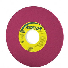 Norton - 7" Diam x 1-1/4" Hole x 1/2" Thick, J Hardness, 46 Grit Surface Grinding Wheel - Aluminum Oxide, Type 1, Coarse Grade, 3,600 Max RPM, Vitrified Bond, No Recess - A1 Tooling