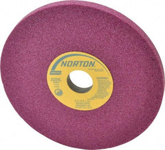 Norton - 8" Diam x 1-1/4" Hole x 1/2" Thick, H Hardness, 46 Grit Surface Grinding Wheel - Aluminum Oxide, Type 1, Coarse Grade, 3,600 Max RPM, Vitrified Bond, No Recess - A1 Tooling