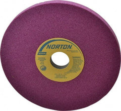 Norton - 8" Diam x 1-1/4" Hole x 1/2" Thick, I Hardness, 60 Grit Surface Grinding Wheel - Aluminum Oxide, Type 1, Medium Grade, 3,600 Max RPM, Vitrified Bond, No Recess - A1 Tooling