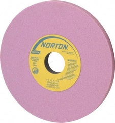 Norton - 7" Diam x 1-1/4" Hole x 1/2" Thick, K Hardness, 60 Grit Surface Grinding Wheel - Aluminum Oxide, Type 1, Medium Grade, 3,600 Max RPM, Vitrified Bond, No Recess - A1 Tooling