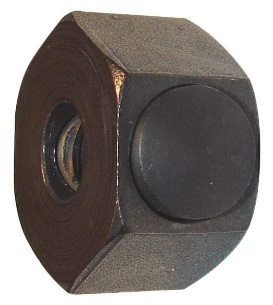 Morton Machine Works - 1/4-20 UNC Steel Right Hand Push Button Hex Nut - 7/8" Across Flats, 9/16" High, Black Oxide Finish - A1 Tooling