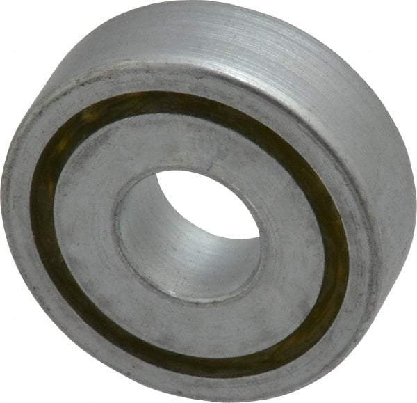 Value Collection - 1/2" Bore Diam, 1-3/8" OD, Open Unground Full Complement Radial Ball Bearing - 7/16" Wide, 1 Row, Round Bore, 769 Lb Dynamic Capacity - A1 Tooling