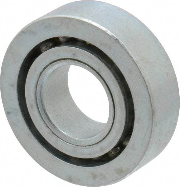 Value Collection - 5/8" Bore Diam, 1-1/2" OD, Open Unground Full Complement Radial Ball Bearing - 7/16" Wide, 1 Row, Round Bore, 769 Lb Dynamic Capacity - A1 Tooling