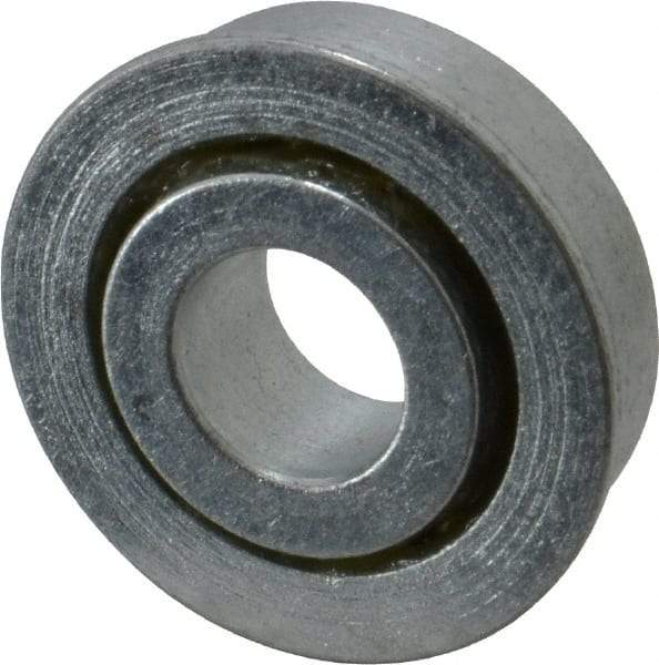 Value Collection - 1/2" Bore Diam, 1-1/4" OD, Open Unground Full Complement Radial Ball Bearing - With Flange, 1 Row, Round Bore, 707 Lb Dynamic Capacity - A1 Tooling