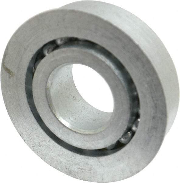 Value Collection - 5/8" Bore Diam, 1-1/2" OD, Open Unground Full Complement Radial Ball Bearing - With Flange, 1 Row, Round Bore, 769 Lb Dynamic Capacity - A1 Tooling