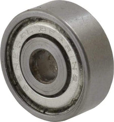 Value Collection - 3/16" Bore Diam, 11/16" OD, Double Shield Unground Retainer Type Radial Ball Bearing - 1/4" Wide, 1 Row, Round Bore, 300 Lb Dynamic Capacity - A1 Tooling