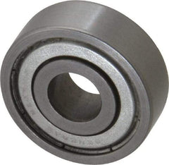 Value Collection - 3/8" Bore Diam, 1-1/8" OD, Double Shield Unground Retainer Type Radial Ball Bearing - 3/8" Wide, 1 Row, Round Bore, 691 Lb Dynamic Capacity - A1 Tooling