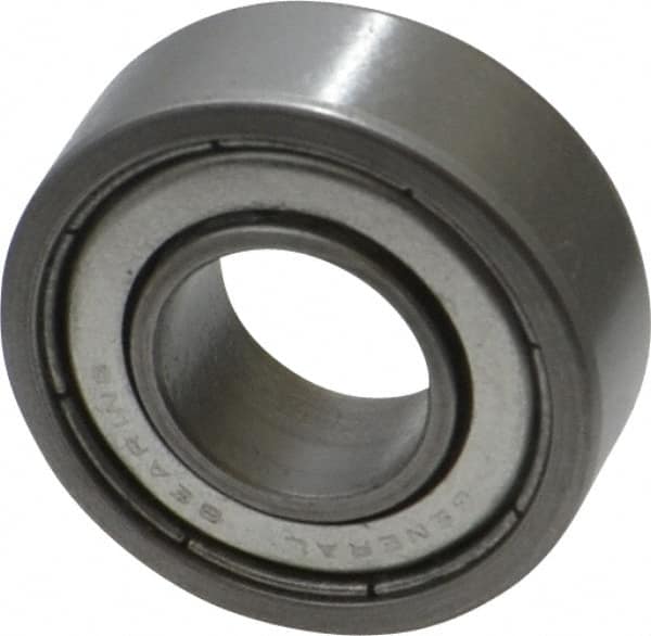 Value Collection - 1/2" Bore Diam, 1-1/8" OD, Double Shield Unground Retainer Type Radial Ball Bearing - 3/8" Wide, 1 Row, Round Bore, 691 Lb Dynamic Capacity - A1 Tooling