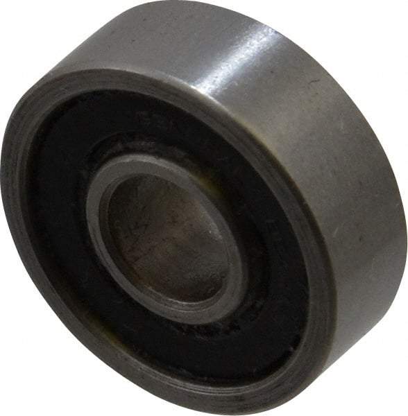 Value Collection - 5/16" Bore Diam, 29/32" OD, Double Seal Unground Retainer Type Radial Ball Bearing - 5/16" Wide, 1 Row, Round Bore, 450 Lb Dynamic Capacity - A1 Tooling