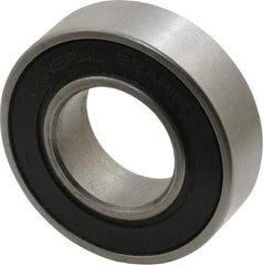 Value Collection - 1" Bore Diam, 2" OD, Double Seal Unground Retainer Type Radial Ball Bearing - 9/16" Wide, 1 Row, Round Bore, 1,749 Lb Dynamic Capacity - A1 Tooling