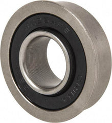 Value Collection - 5/8" Bore Diam, 1-3/8" OD, Double Seal Unground Retainer Type Radial Ball Bearing - With Flange, 1 Row, Round Bore, 915 Lb Dynamic Capacity - A1 Tooling