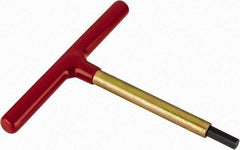 Made in USA - 3/8" Hex, T-Handle, Hex Key - 6" OAL, Chromalloy Steel, Inch System of Measurement - A1 Tooling