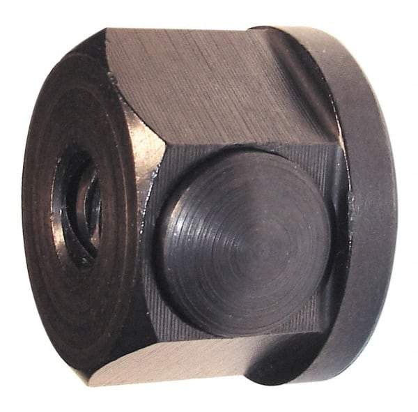 Morton Machine Works - 5/8-11, 1-5/8" Flange Diam, 1-1/8" High, 1-5/8" Across Flats, Button Thread Collar Nut - Grade Carbon Steel Steel, Black Oxide Finish, 1/4" Flange Height, TCMAI - A1 Tooling