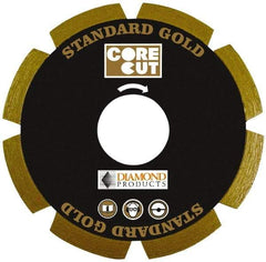 Core Cut - 4-1/2" Diam, 20mm Arbor Hole Diam, Wet & Dry Cut Saw Blade - Diamond-Tipped, Standard Round Arbor - A1 Tooling