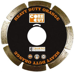 Core Cut - 4-1/2" Diam, 20mm Arbor Hole Diam, Wet & Dry Cut Saw Blade - Diamond-Tipped, Standard Round Arbor - A1 Tooling