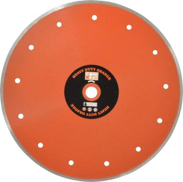 Core Cut - 10" Diam, 5/8" Arbor Hole Diam, Wet & Dry Cut Saw Blade - Diamond-Tipped, Standard Round Arbor - A1 Tooling