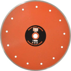 Core Cut - 10" Diam, 5/8" Arbor Hole Diam, Wet & Dry Cut Saw Blade - Diamond-Tipped, Standard Round Arbor - A1 Tooling