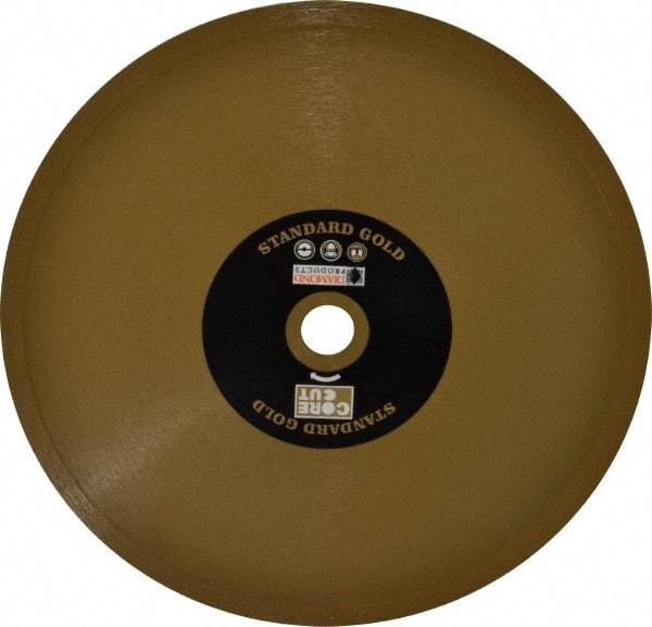 Core Cut - 8" Diam, 5/8" Arbor Hole Diam, Wet & Dry Cut Saw Blade - Diamond-Tipped, Standard Round Arbor - A1 Tooling