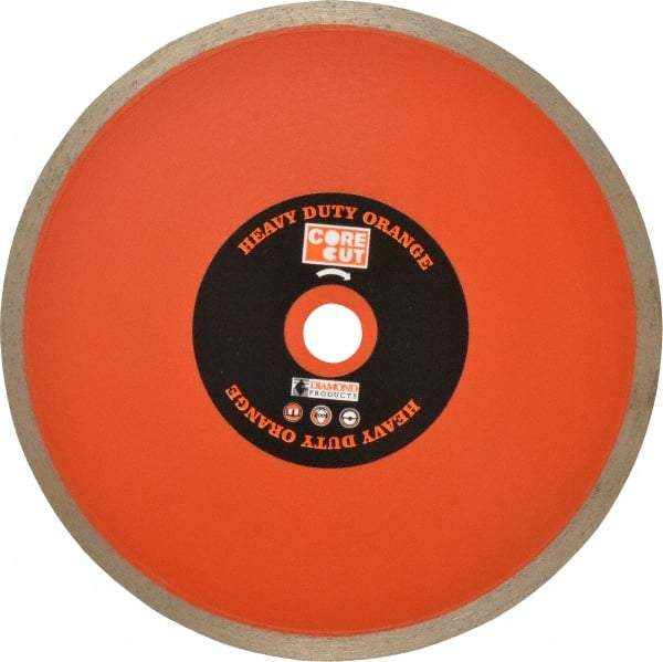 Core Cut - 7" Diam, 5/8" Arbor Hole Diam, Wet & Dry Cut Saw Blade - Diamond-Tipped, Standard Round Arbor - A1 Tooling