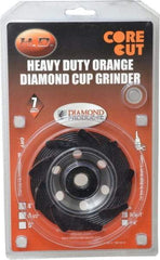 Core Cut - 4" Diam, 3/16" Overall Thickness, Spiral Cup Tool & Cutter Grinding Wheel - Diamond, 15,000 RPM - A1 Tooling