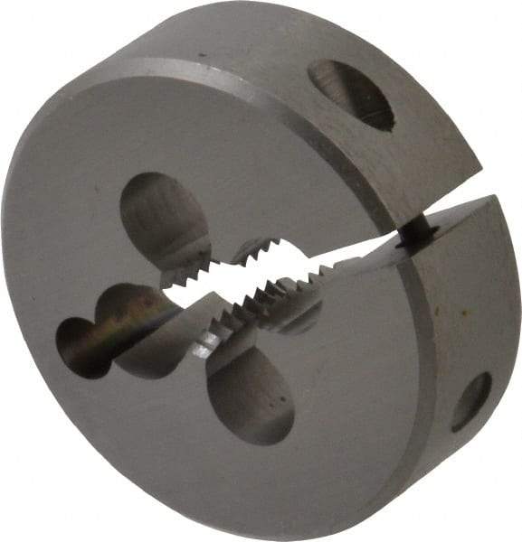 OSG - 5/16-18 UNC Thread, 1-1/2" Outside Diam High Speed Steel Round Die - 1/2" Thick, Right Hand Thread, Adjustable - Exact Industrial Supply