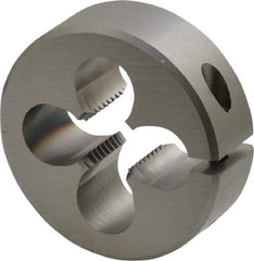 OSG - 7/16-20 UNF Thread, 1-1/2" Outside Diam High Speed Steel Round Die - 1/2" Thick, Right Hand Thread, Adjustable - Exact Industrial Supply