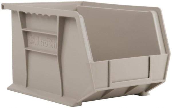 Akro-Mils - 50 Lb. Load Capacity, 10-3/4" Deep, Gray Polymer Hopper Stacking Bin - 7" High x 8-1/4" Wide x 10-3/4" Long - A1 Tooling