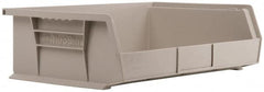 Akro-Mils - 60 Lb. Load Capacity, 10-7/8" Deep, Gray Polymer Hopper Stacking Bin - 5" High x 16-1/2" Wide x 10-7/8" Long - A1 Tooling