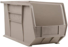 Akro-Mils - 60 Lb. Load Capacity, 18" Deep, Gray Polymer Hopper Stacking Bin - 9" High x 8-1/4" Wide x 18" Long - A1 Tooling