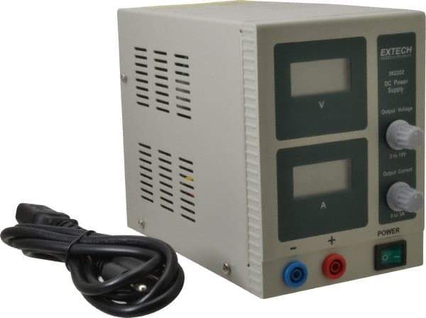 Extech - 54 Watt, 3 Amp, 18 VDC Output, Benchtop Power Supply - 1 Output, LCD Display - A1 Tooling