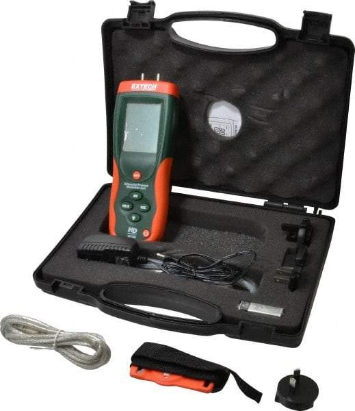 Extech - 5 Max psi, +/-0.3% FS% Accuracy, Differential Pressure Manometer - 5 Maximum PSI, 138.3 Inch Water Column - A1 Tooling