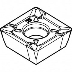 Kennametal - SPCT3125 LD Grade KCK15 Carbide Milling Insert - TiN/TiCN/Al2O3 Finish, 5/32" Thick, 10mm Inscribed Circle, 0.8mm Corner Radius - A1 Tooling