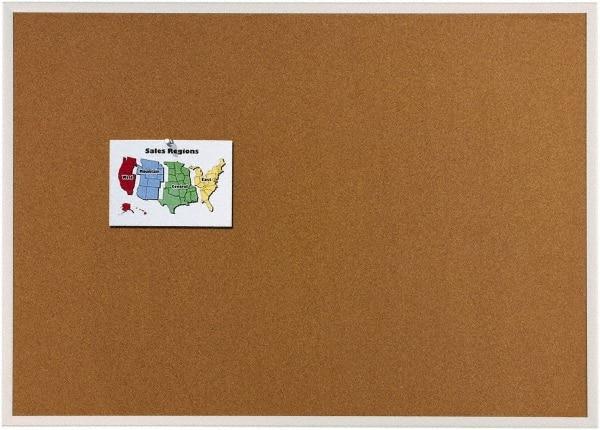 Quartet - 96" Wide x 48" High Open Cork Bulletin Board - Natural (Color) - A1 Tooling