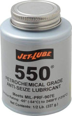 Jet-Lube - 0.5 Lb Can Extreme Pressure Anti-Seize Lubricant - Molybdenum Disulfide, -65 to 2,400°F, Steel Blue, Water Resistant - A1 Tooling