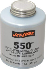 Jet-Lube - 1 Lb Can Extreme Pressure Anti-Seize Lubricant - Molybdenum Disulfide, -65 to 2,400°F, Steel Blue, Water Resistant - A1 Tooling